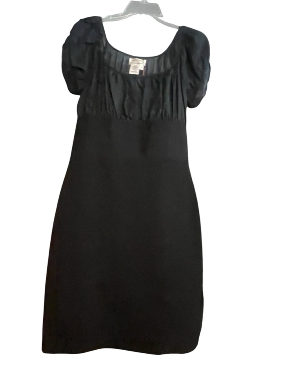 NWT-MSSP Max Studio, black bombshell cocktail dress with silk contrast. Size med - Picture 6 of 14